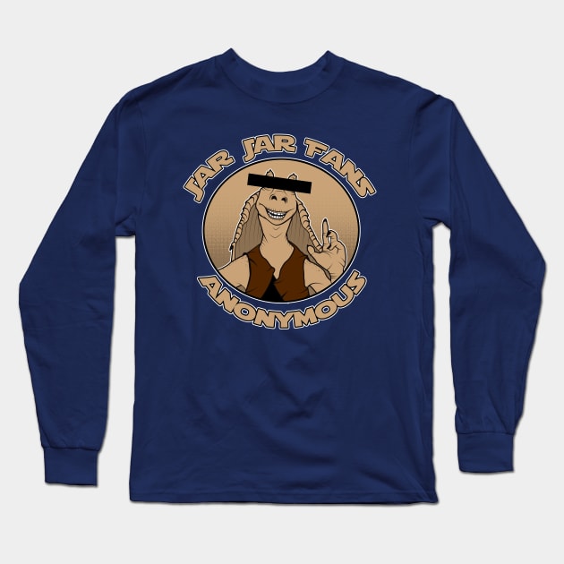 JJF Anonymous (navy) Long Sleeve T-Shirt by darthspaz